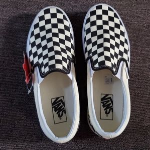 NWT Vans Checkerboard Slip On Shoes Unisex M6.5 W8